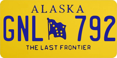 AK license plate GNL792