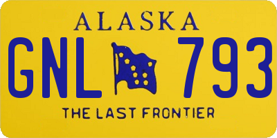 AK license plate GNL793