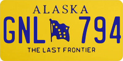 AK license plate GNL794