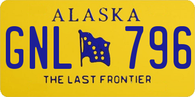 AK license plate GNL796