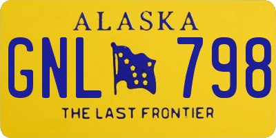 AK license plate GNL798