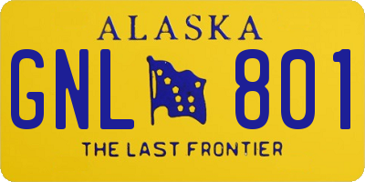 AK license plate GNL801