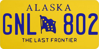 AK license plate GNL802