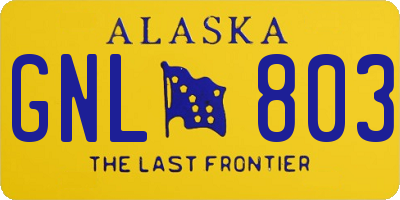 AK license plate GNL803