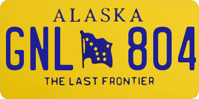 AK license plate GNL804