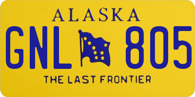 AK license plate GNL805