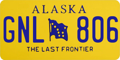 AK license plate GNL806