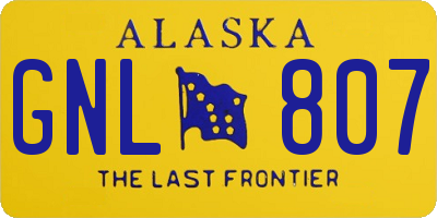 AK license plate GNL807