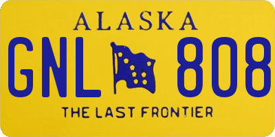 AK license plate GNL808