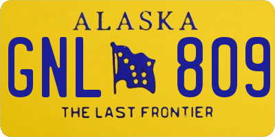 AK license plate GNL809