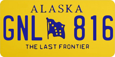 AK license plate GNL816