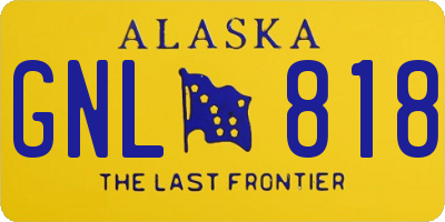 AK license plate GNL818