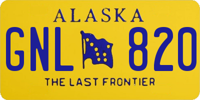 AK license plate GNL820