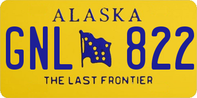 AK license plate GNL822