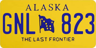 AK license plate GNL823