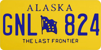 AK license plate GNL824