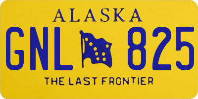 AK license plate GNL825