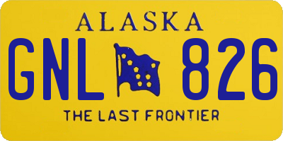 AK license plate GNL826