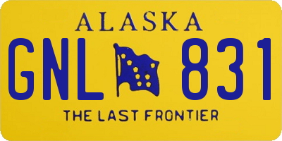 AK license plate GNL831