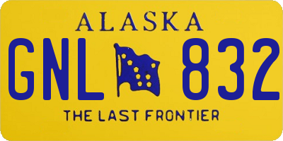 AK license plate GNL832