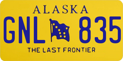 AK license plate GNL835