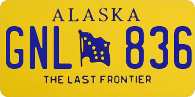 AK license plate GNL836