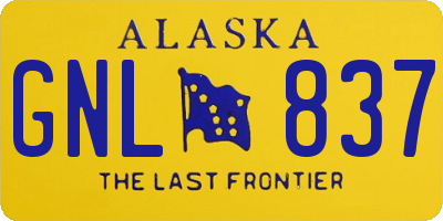 AK license plate GNL837