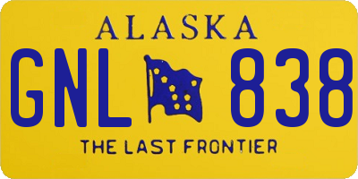 AK license plate GNL838