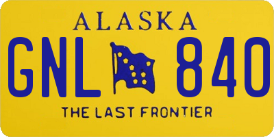 AK license plate GNL840