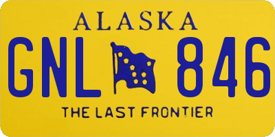 AK license plate GNL846