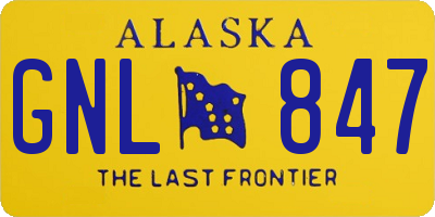 AK license plate GNL847