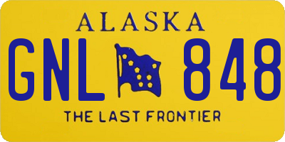 AK license plate GNL848