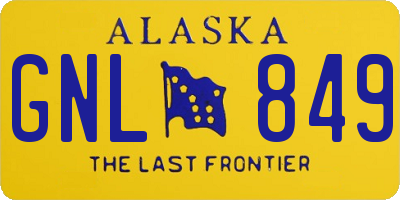 AK license plate GNL849