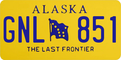 AK license plate GNL851