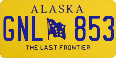 AK license plate GNL853