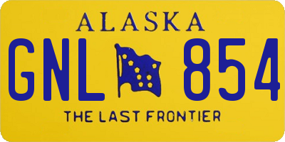 AK license plate GNL854