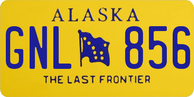 AK license plate GNL856