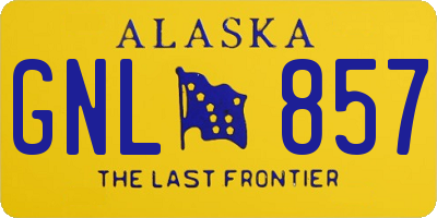 AK license plate GNL857