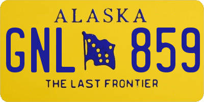 AK license plate GNL859