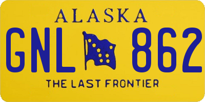 AK license plate GNL862