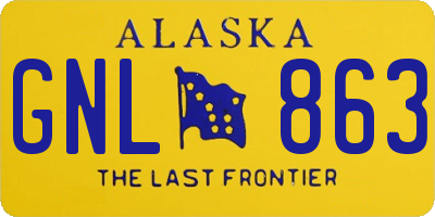 AK license plate GNL863