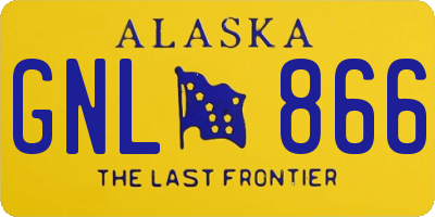 AK license plate GNL866