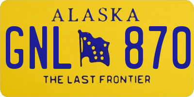 AK license plate GNL870