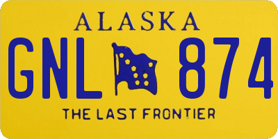 AK license plate GNL874