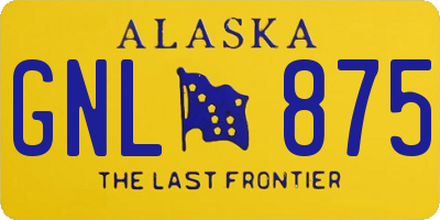 AK license plate GNL875