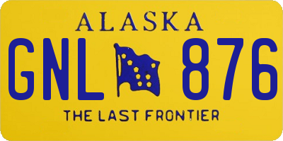 AK license plate GNL876