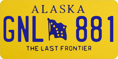 AK license plate GNL881