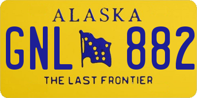 AK license plate GNL882