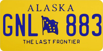 AK license plate GNL883