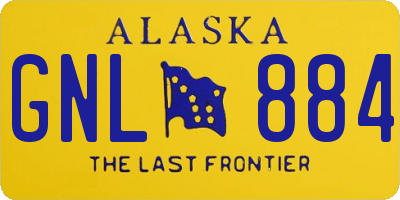 AK license plate GNL884